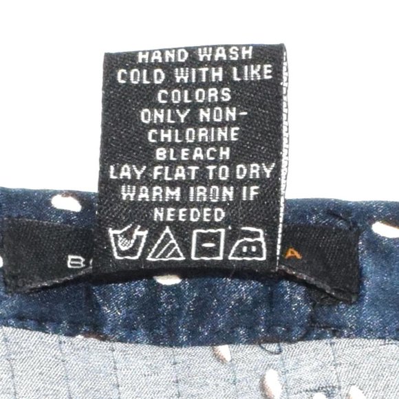 BCBGMaxAzria Navy Polka Dot Blouse M - Picture 7 of 7